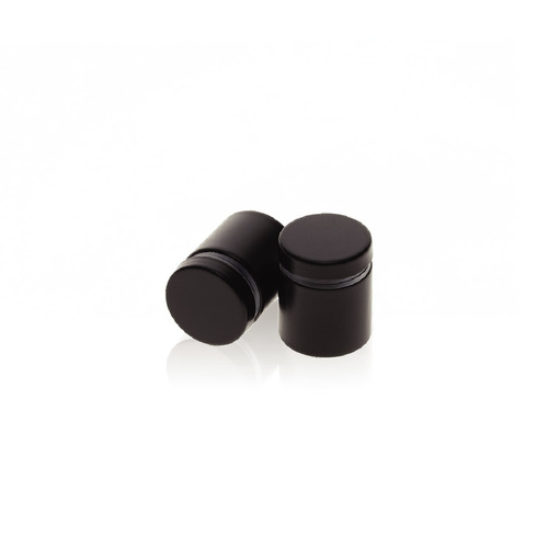 7/8'' Diameter X 3/4'' Barrel Length, Hollow Stainless Steel Matte Black Finish. Easy Fasten Standoff (For Inside Use Only) [Required Material Hole Size: 7/16'']
