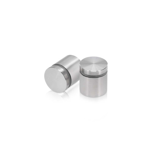 1'' Diameter X 3/4'' Barrel Length, Hollow Stainless Steel Brushed Finish. Easy Fasten Standoff (For Inside Use Only) [Required Material Hole Size: 7/16'']