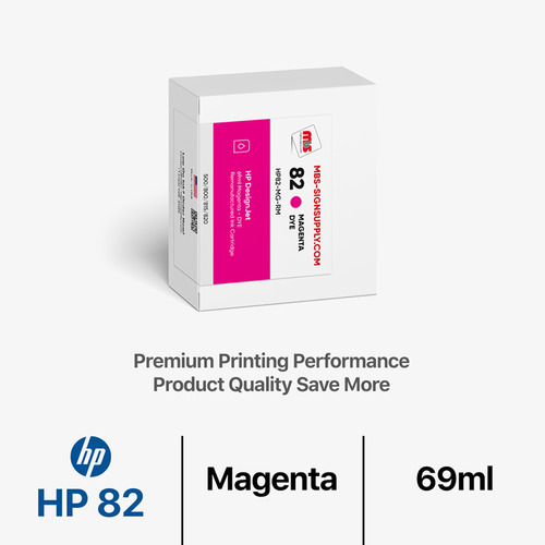 HP 82 DYE 69ml Remanufactured Magenta Ink Cartridge for Designjet 500/800/815/820