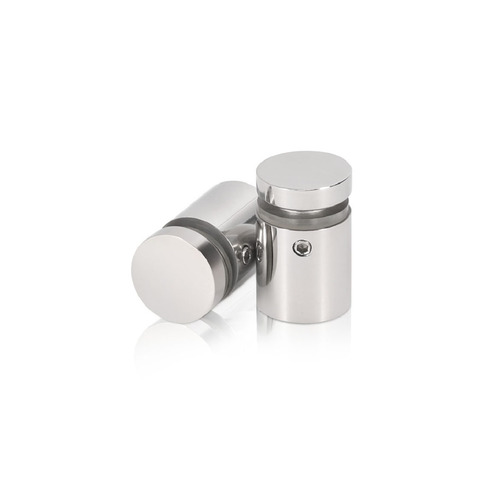 3/4'' Diameter X 3/4'' Barrel Length, (304) Stainless Steel Polished Finish. Easy Fasten Standoff (For Inside / Outside use) Tamper Proof Standoff [Required Material Hole Size: 7/16'']