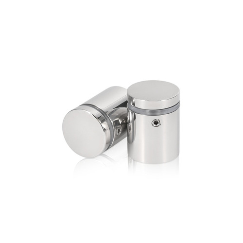 1'' Diameter X 1'' Barrel Length, (304) Stainless Steel Polished Finish. Easy Fasten Standoff (For Inside / Outside use) Tamper Proof Standoff [Required Material Hole Size: 7/16'']