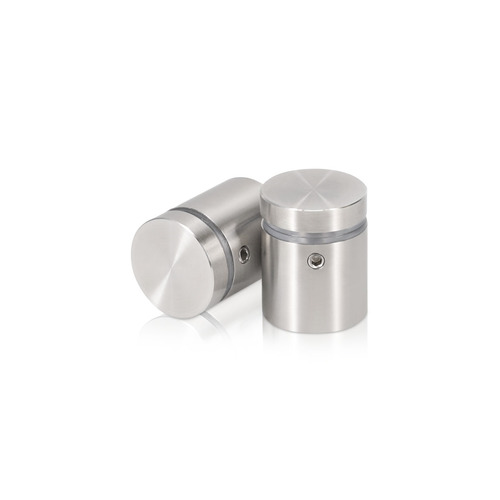 7/8'' Diameter X 3/4'' Barrel Length, (304) Stainless Steel Brushed Finish. Easy Fasten Standoff (For Inside / Outside use) Tamper Proof Standoff [Required Material Hole Size: 7/16'']