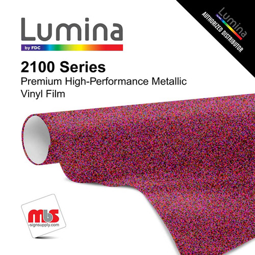24'' x 10 Yards Lumina® 2100 Metallic Garnet 9 Year Unpunched 2 Mil Cast Vinyl Film (Color Code 196)
