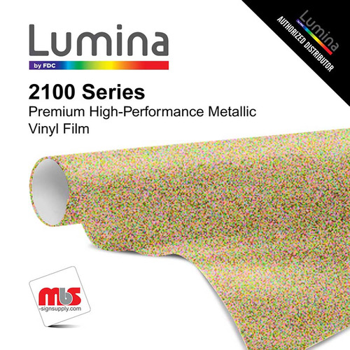 48'' x 50 Yards Lumina® 2100 Metallic Bright Gold 9 Year Unpunched 2 Mil Cast Vinyl Film (Color Code 318)