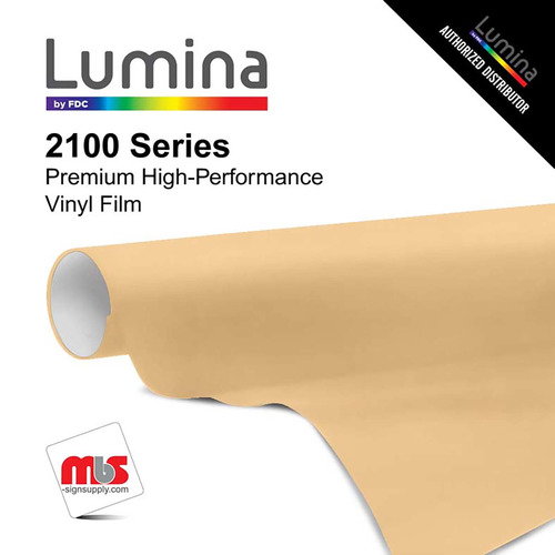 39'' x 50 Yards Lumina® 2100 Gloss Camel 9 Year Unpunched 2 Mil Cast Vinyl Film (Color Code 348)