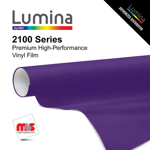 30'' x 50 Yards Lumina® 2100 Gloss Royal Purple 9 Year Punched 2 Mil Cast Vinyl Film (Color Code 074)