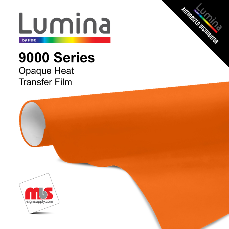 15'' x 5 Yards Lumina® 9000 Semi-Matte Tangerine 2 Year Unpunched 3.5 Mil Heat Transfer Vinyl (Color code 133)