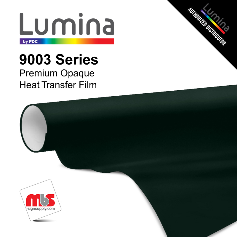 15'' x 25 Yards Lumina® 9003 Semi-Matte Black 2 Year Unpunched 3.5 Mil Heat Transfer Vinyl (Color code 003)