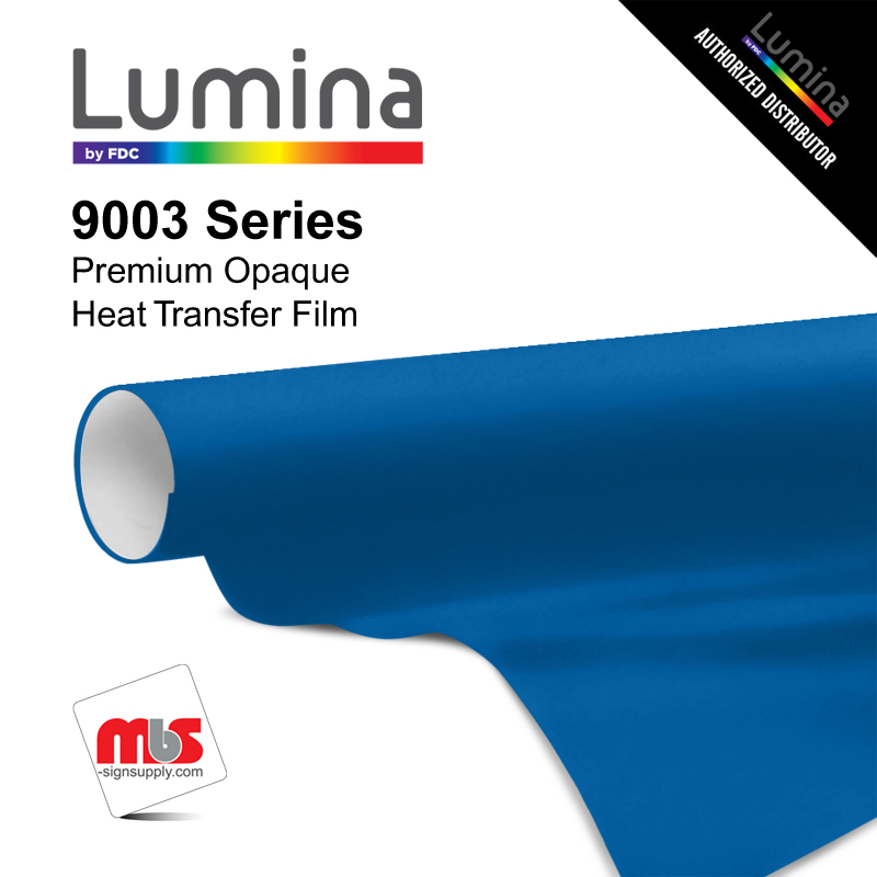 15'' x 5 Yards Lumina® 9003 Semi-Matte Blue 2 Year Unpunched 3.5 Mil Heat Transfer Vinyl (Color code 005)