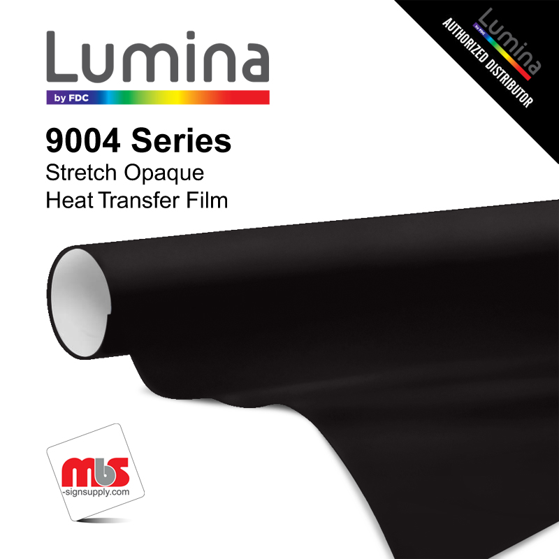 15'' x 25 Yards Lumina® 9004 Semi-Matte Black 2 Year Unpunched 3.5 Mil Heat Transfer Vinyl (Color code 003)
