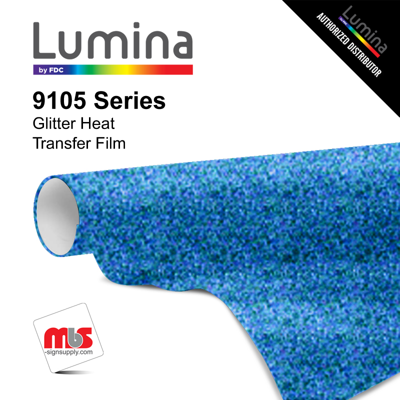 15'' x 5 Yards Lumina® 9105 Gloss Blue 2 Year Unpunched 12.8 Mil Heat Transfer Vinyl (Color code 005)