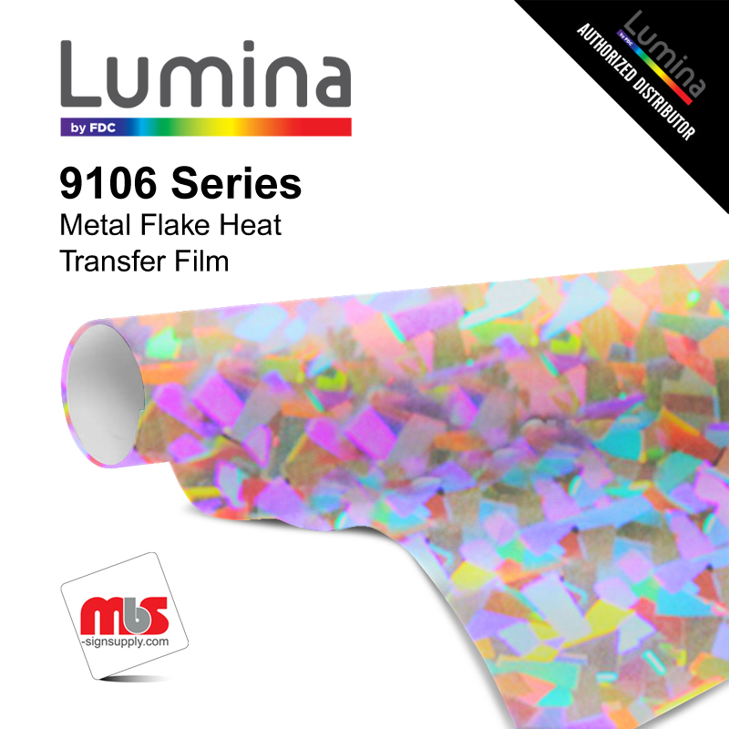 15'' x 25 Yards Lumina® 9106 Gloss Cracked 2 Year Unpunched 4.3 Mil Heat Transfer Vinyl (Color code 257)