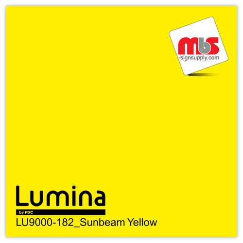 15'' x 5 Yards Lumina® 9000 Semi-Matte Sunbeam Yellow 2 Year Unpunched 3.5 Mil Heat Transfer Vinyl (Color code 182)