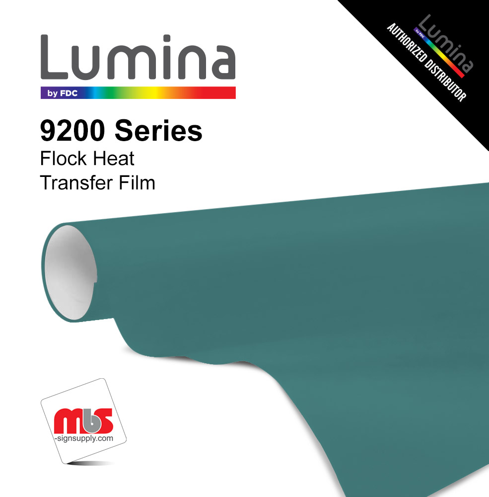 15'' x 5 Yards Lumina® 9200 Textured Teal Blue 2 Year Unpunched 14 Mil Heat Transfer Vinyl (Color code 130)