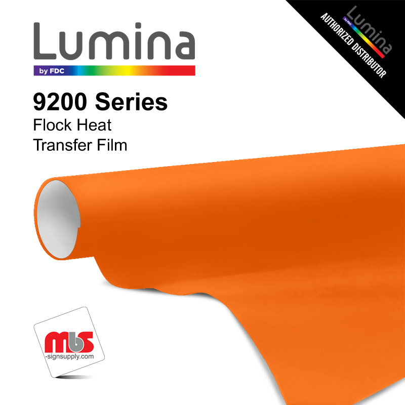 15'' x 5 Yards Lumina® 9200 Textured Tangerine 2 Year Unpunched 14 Mil Heat Transfer Vinyl (Color code 133)