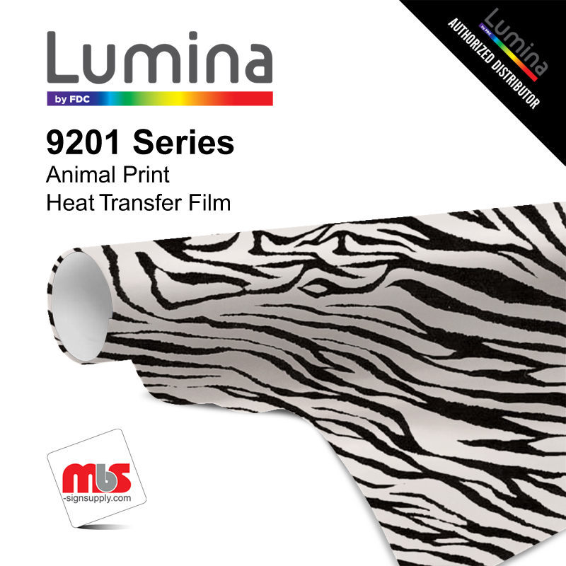 15'' x 22 Yards Lumina® 9201 Matte Zebra 1 year Unpunched 2.4 Mil Heat Transfer Vinyl (Color code 003)