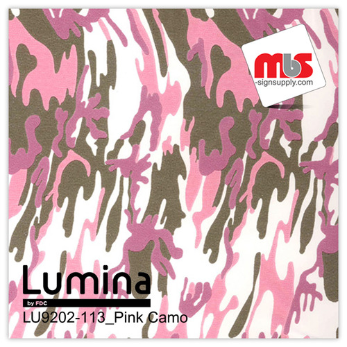 15'' x 22 Yards Lumina® 9202 Matte Pink Camouflage 1 Year Unpunched 2.4 Mil Heat Transfer Vinyl (Color code 113)
