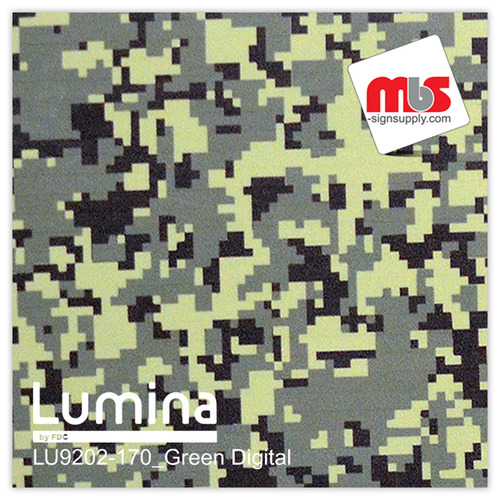 15'' x 5 Yards Lumina® 9202 Matte Green Dig 1 Year Unpunched 2.4 Mil Heat Transfer Vinyl (Color code 170)