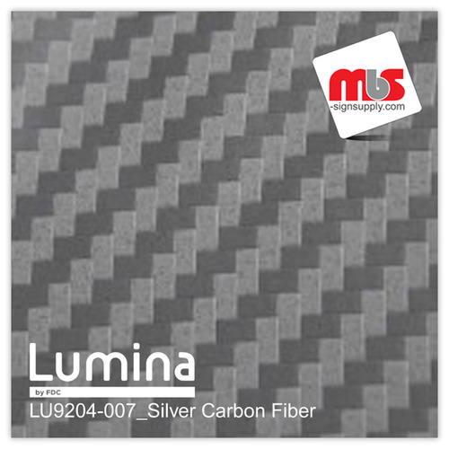 15'' x 11 Yards Lumina® 9204 Matte Silver Carbon1 yearUnpunched 2.4 Mil Heat Transfer Vinyl (Color code 007)