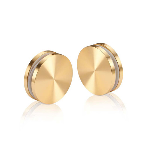 2'' Diameter Champagne Anodized Aluminum, Mini Mall Front Clamp (Material Thickness Accepted: 1/4'' to 1/2'')
