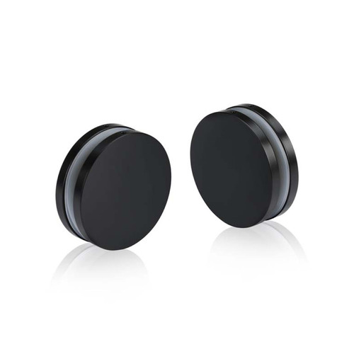 2'' Diameter Matte Black Stainless Steel 316, Mini Mall Front Clamp (Material Thickness Accepted: 1/4'' to 1/2'')