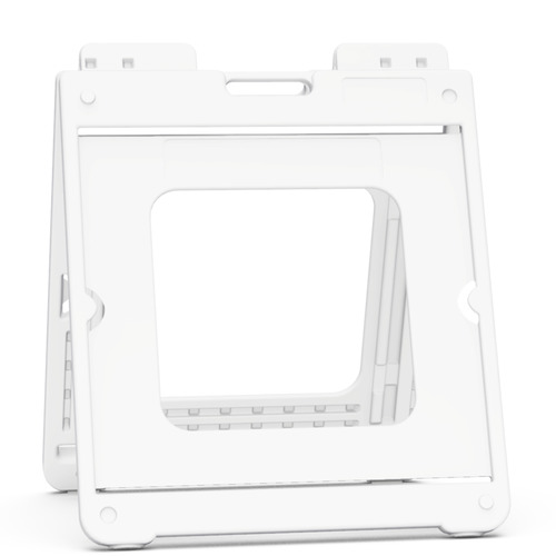 Plasticade 20'' Wide x 20'' Tall Sign Frame White SimpoSquare™ 20 for 3/16'' Material