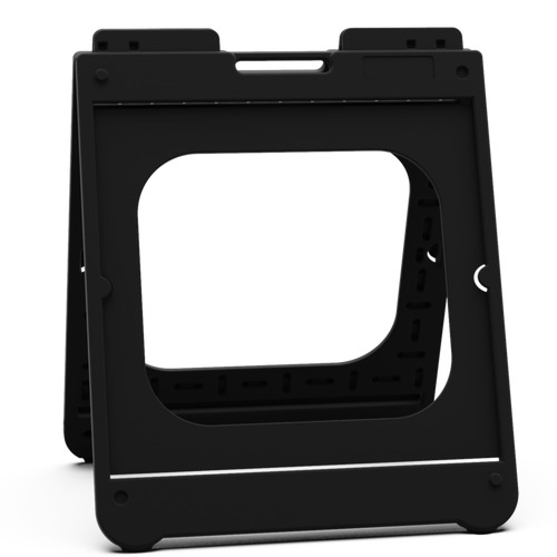 Plasticade 24'' Wide x 24'' Tall Sign Frame Black SimpoSquare™ 24 for 3/16'' Material