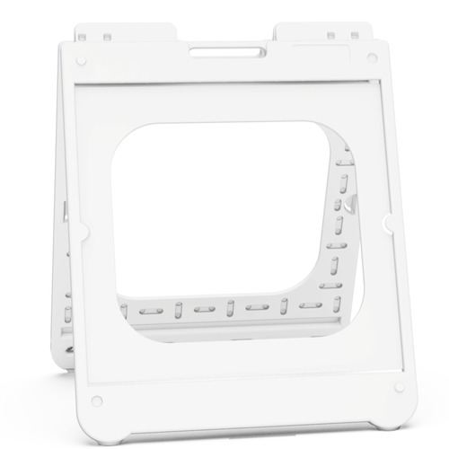 Plasticade 24'' Wide x 24'' Tall Sign Frame White SimpoSquare™ 24 for 3/16'' Material
