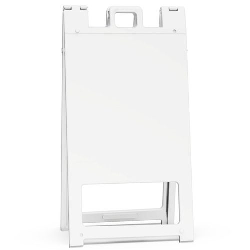 Plasticade 24'' Wide x 24'' Tall Sign Frame White Squarecade™ 45'' Overall Height