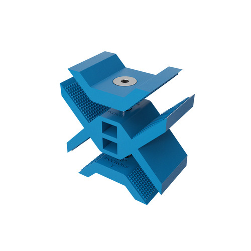 Cross Connector, PLA Azure (Pantone 299C) for 5/8'' and 3/4'' Panels