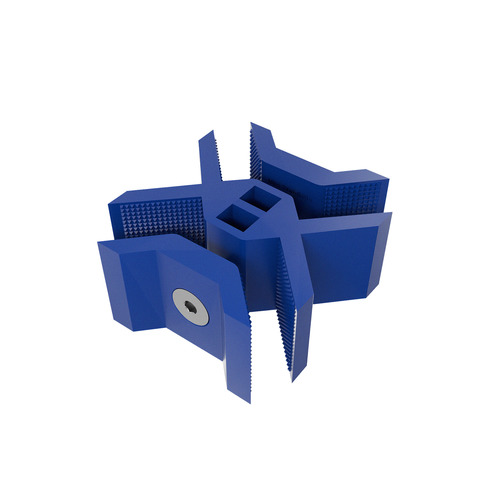 Cross Connector, ABS Blue (Pantone 286C) for 5/8'' and 3/4'' Panels