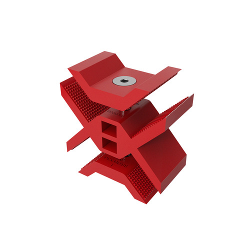 Cross Connector, ABS Red (Pantone 200C) for 5/8'' and 3/4'' Panels