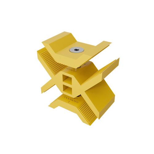Cross Connector, ABS Yellow (Pantone 136C) for 5/8'' and 3/4'' Panels