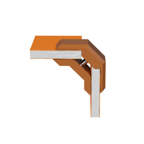 90° Connector For Substrates, PLA Clay Brown for 1/4