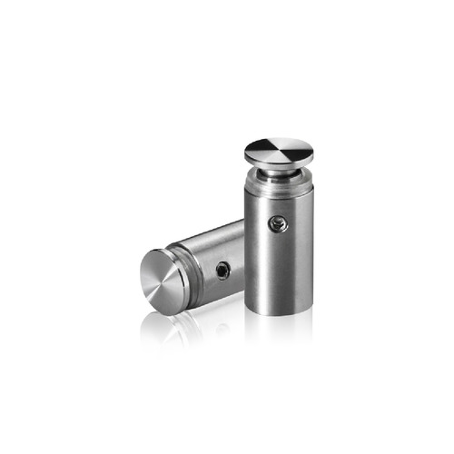 1/2'' Diameter X 1'' Barrel Length Stainless Steel Sandoffs Flat Head  Satin Brushed Finish (for Indoor) [Required Material Hole Size: 3/8'']