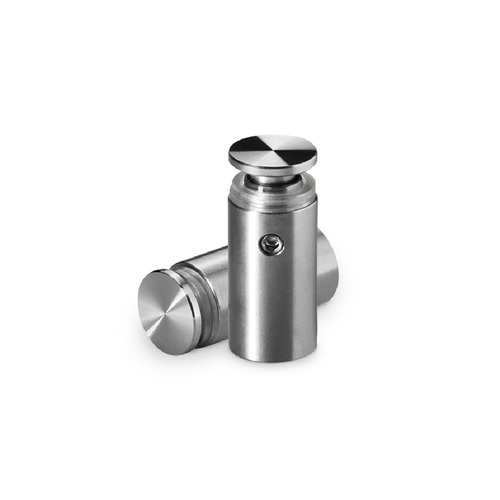 1/2'' Diameter X 1'' Barrel Length Stainless Steel Sandoffs Standard Head Satin Brushed Finish Grade 304(for Inside & Outside Use) [Required Material Hole Size: 3/8'']