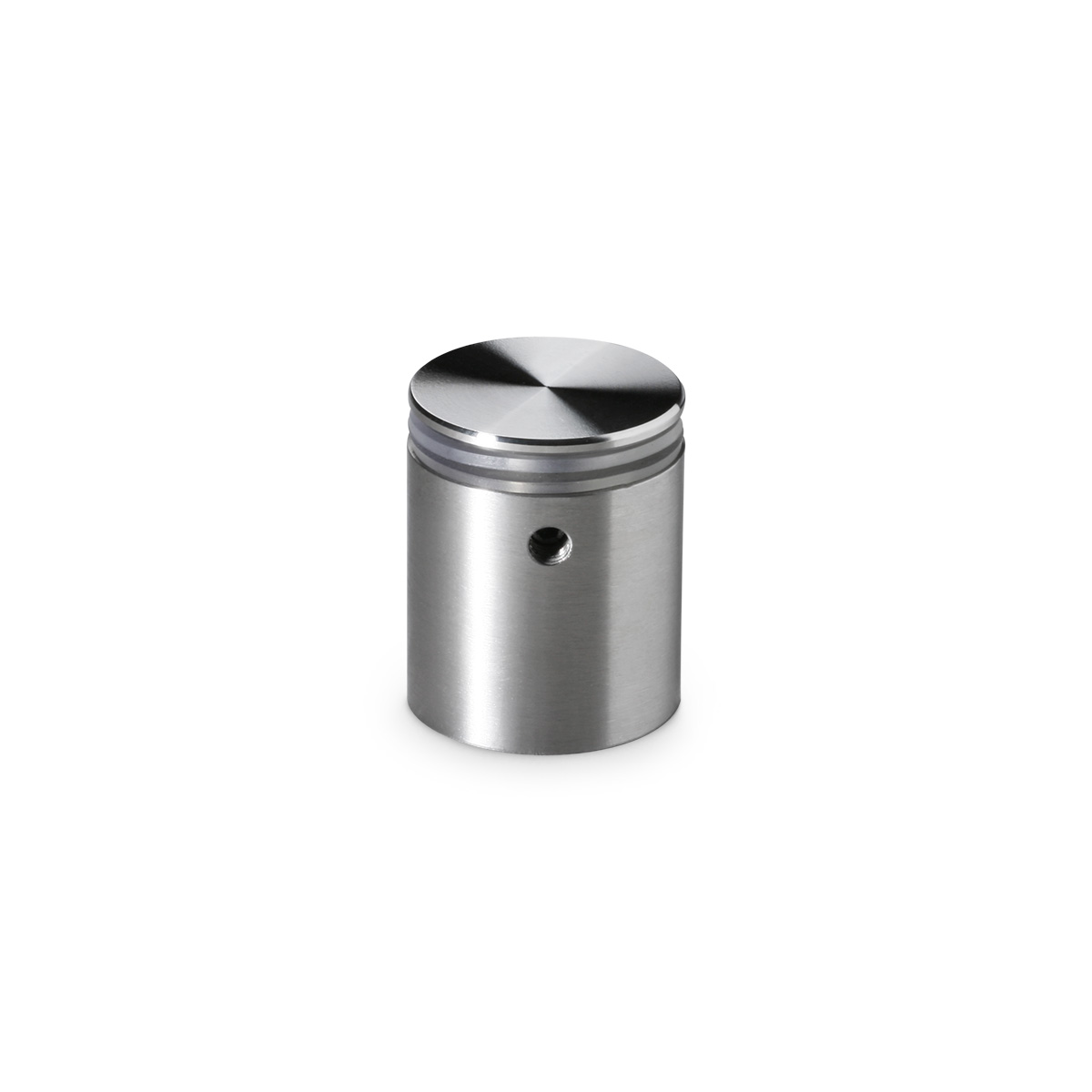 1'' Diameter X 1'' Barrel Length Stainless Steel (201) Standoffs Flat Head Satin Brushed Finish (for Inside Use) [Required Material Hole Size: 3/8'']