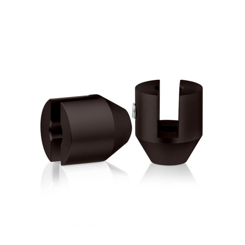 Aluminum Bronze Anodized Finish 7/8'' x 7/8'' Projecting Gripper, Holds Up To 1/4'' Material
