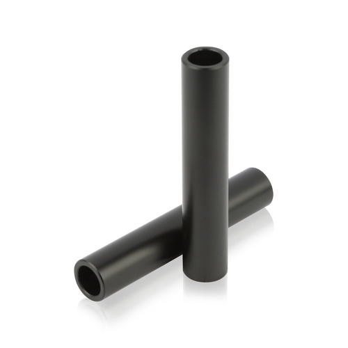 OD: 3/8'' x ID: 1/4'' x L: 2'' Aluminum Matte Black Anodized Spacers (Sold Per Unit)