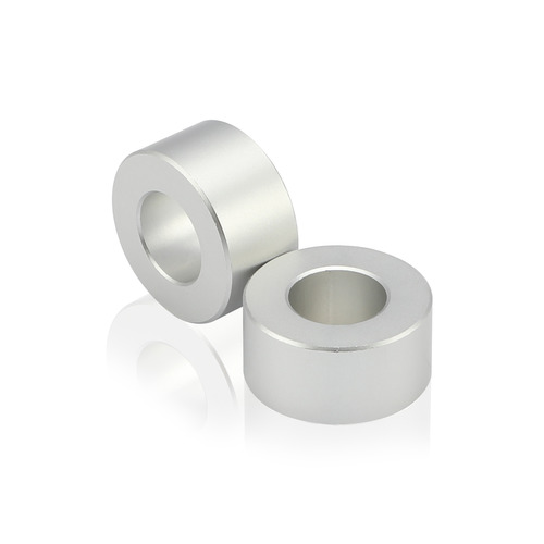 OD: 1/2'' x ID: 1/4'' x L: 1/4'' Aluminum Clear Anodized Spacers (Sold Per Unit)