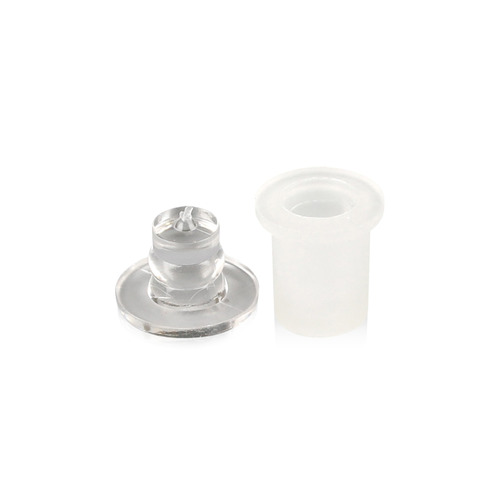 Clear Extra Big Quick Snap 3/4’' X 3/4'' Adhesive Mounted Head (sold per Set 1 Body and 1 Head)