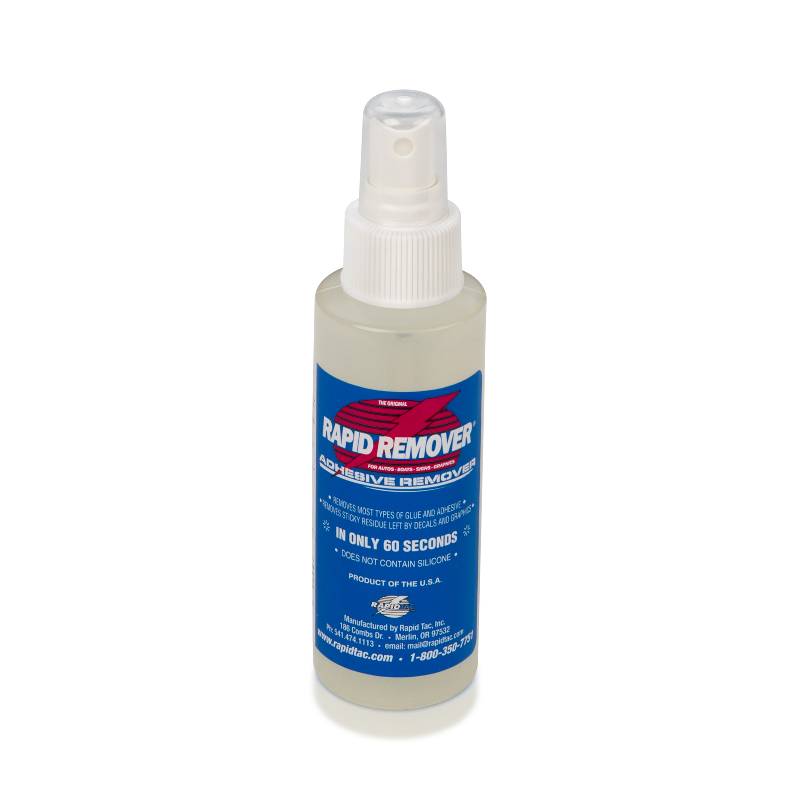 Rapid Tac Rapid Remover, No Mess or Damage Adhesive Remover, 4oz Spray  Bottle