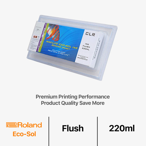 Roland Eco-Sol Max 220ml Remanufactured Flush Fluid Ink Cartridge for Soljet/VersaCamm