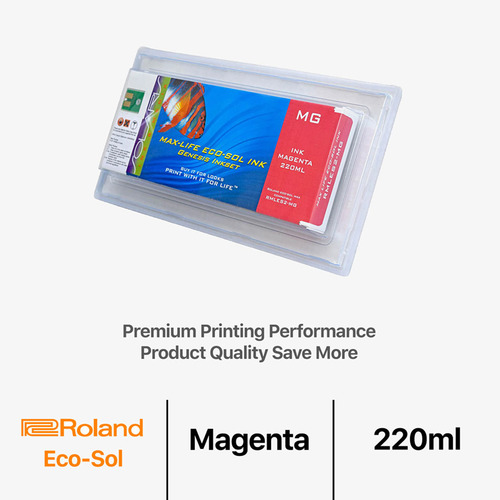 Roland Eco-Sol Max 220ml Remanufactured Magenta Ink Cartridge for Soljet/VersaCamm