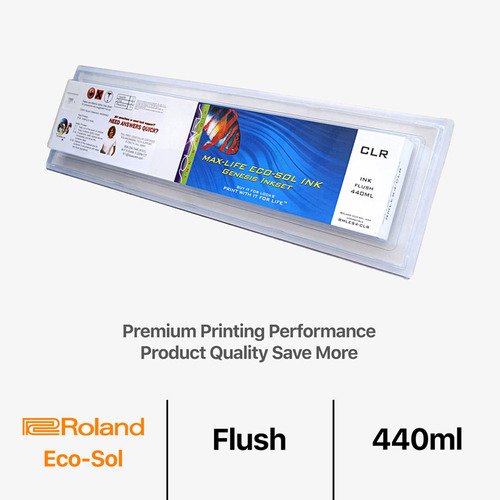 Roland Eco-Sol Max 440ml Remanufactured Flush Fluid Ink Cartridge for Soljet/VersaCamm