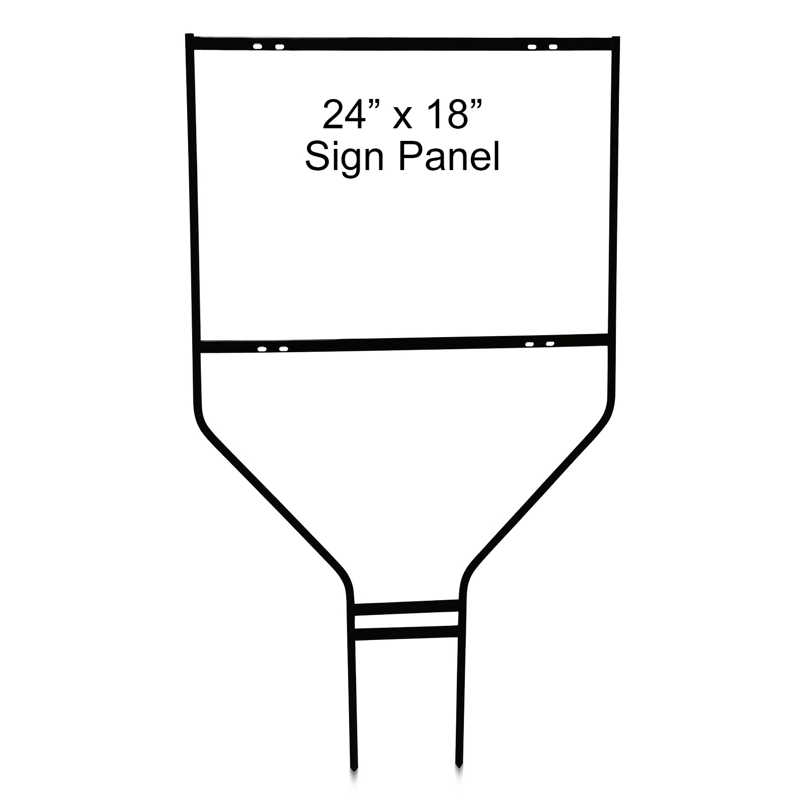 24'' Wide  x 18'' Tall x 1/2'' Rod Black Round Heavy DutySign Panel Frame
