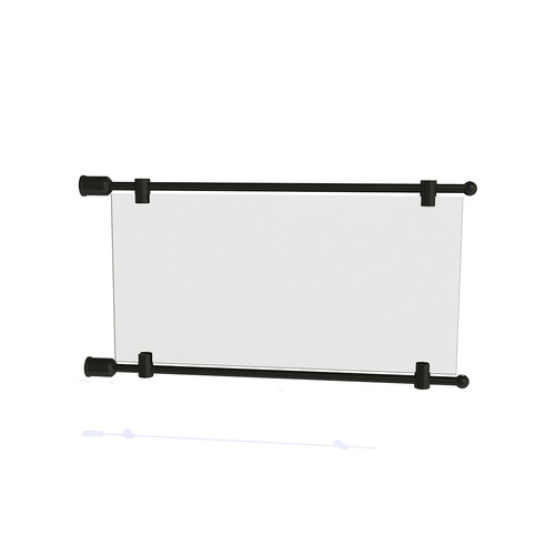 Set of 2, 3/8'' Diameter Rod Projecting Sign, Aluminum Black Matte Anodized , 17 13/16”. Material thickness up to 5/16”
