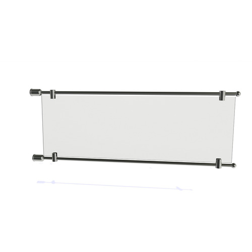 Set of 2, 3/8'' Diameter Rod Projecting Sign, Stainless Steel Satin Brushed Finish, 25 13/16”. Material thickness up to 5/16”