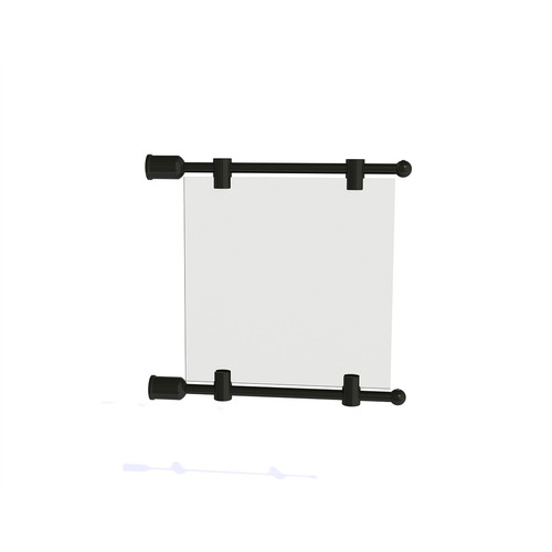 Set of 2, 3/8'' Diameter Rod Projecting Sign, Aluminum Black Matte Anodized , 9 13/16”. Material thickness up to 5/16”