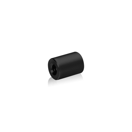 10-24 Threaded Barrels, Diameter: 3/8'', Length: 1/4'', Black Anodized Aluminum [Required Material Hole Size: 7/32'' ]